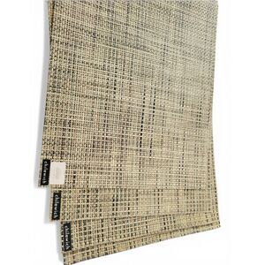 Chilewich Basketweave Woven Vinyl Placemats Set of 4 Bark Tan Picnic Coastal